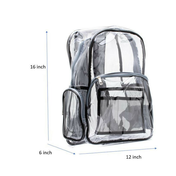 clear backpack black