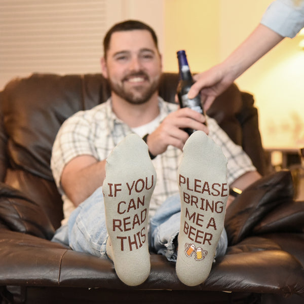 if you can read this please bring me beer socks