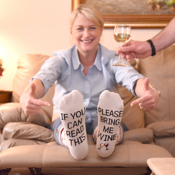 if you can read this please bring me wine socks