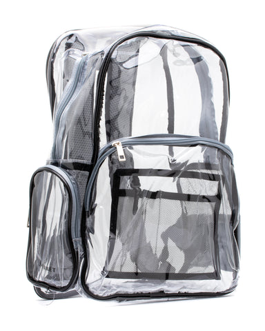 clear backpack black