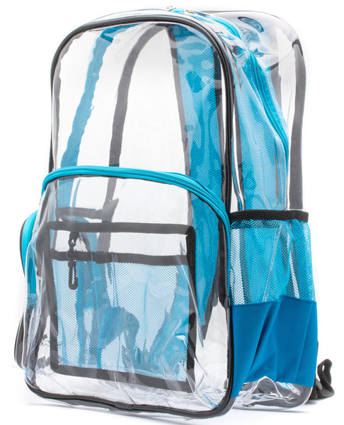 clear backpack blue