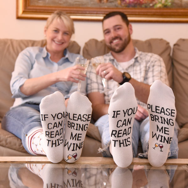 if you can read this please bring me wine socks