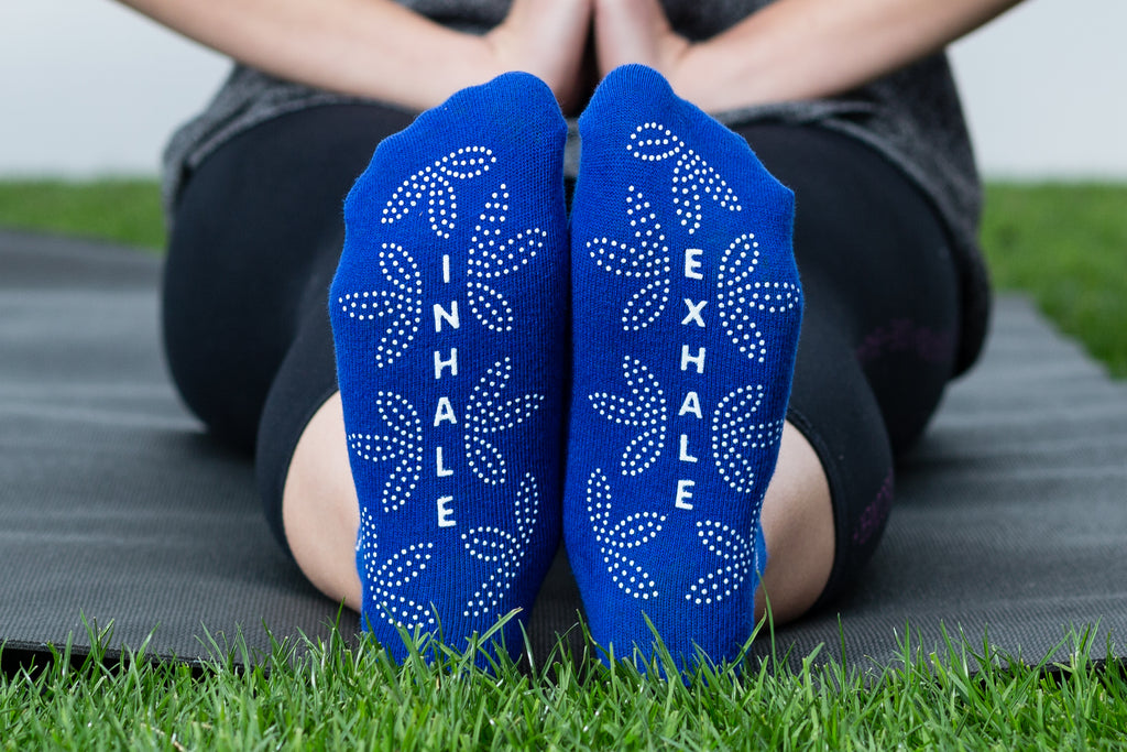Namaste and Inhale/Exhale Non-Slip Yoga socks - 2 pack